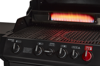 Enders Monroe Pro 4 SIK Turbo Shadow Gas Grill with Turbo Zone and Side Stove, Graphite Colours