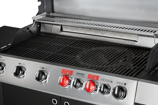 Enders Colorado 6 IK Turbo II gas grill with double turbo zone and side cooker, Black/Steel Colours