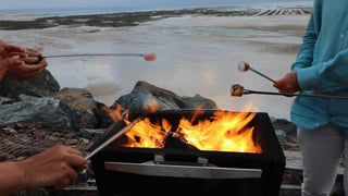 Fire pit with cast iron cooking plate Augoust Brasero Plancha