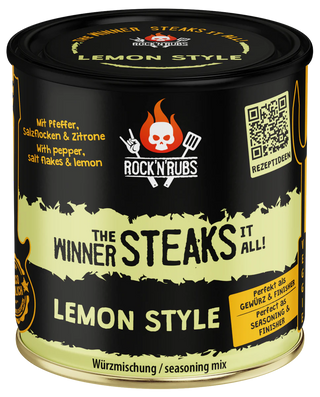 ROCK'N'RUBS maitseaine "The Winner Steaks it All - Lemon Style" (steikidele), 140 g