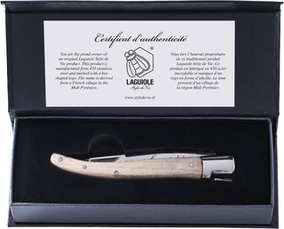 Pocket knife LAGUIOLE by STYLE DE VIE, maple, blade length 9,5 cm