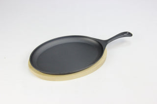 Cast iron frying pan SANTOS with plate, 25x18 cm