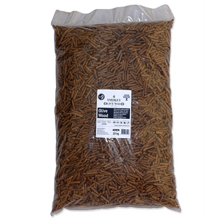 Wood pellets SMOKEY OLIVE WOOD Olive Pellets, ø 6 mm, 10 kg, Fraction: ø 6 mm