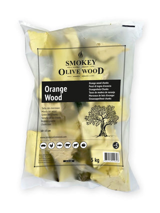 Medžio gabaliukai SMOKEY OLIVE WOOD Orange (Apelsinmedis) No.5, 5kg, frakcija 10-15 cm